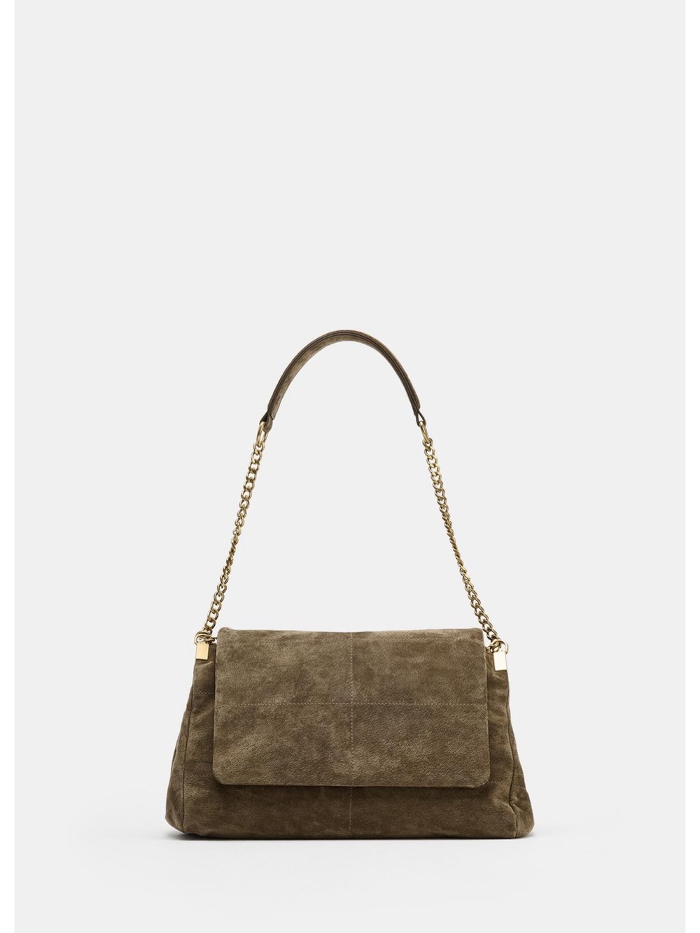 ZARA LEATHER FLAP SHOULDER BAG